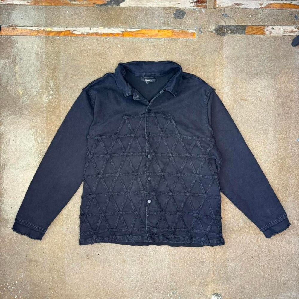 Fashion-nova Men's Black and Navy Jacket